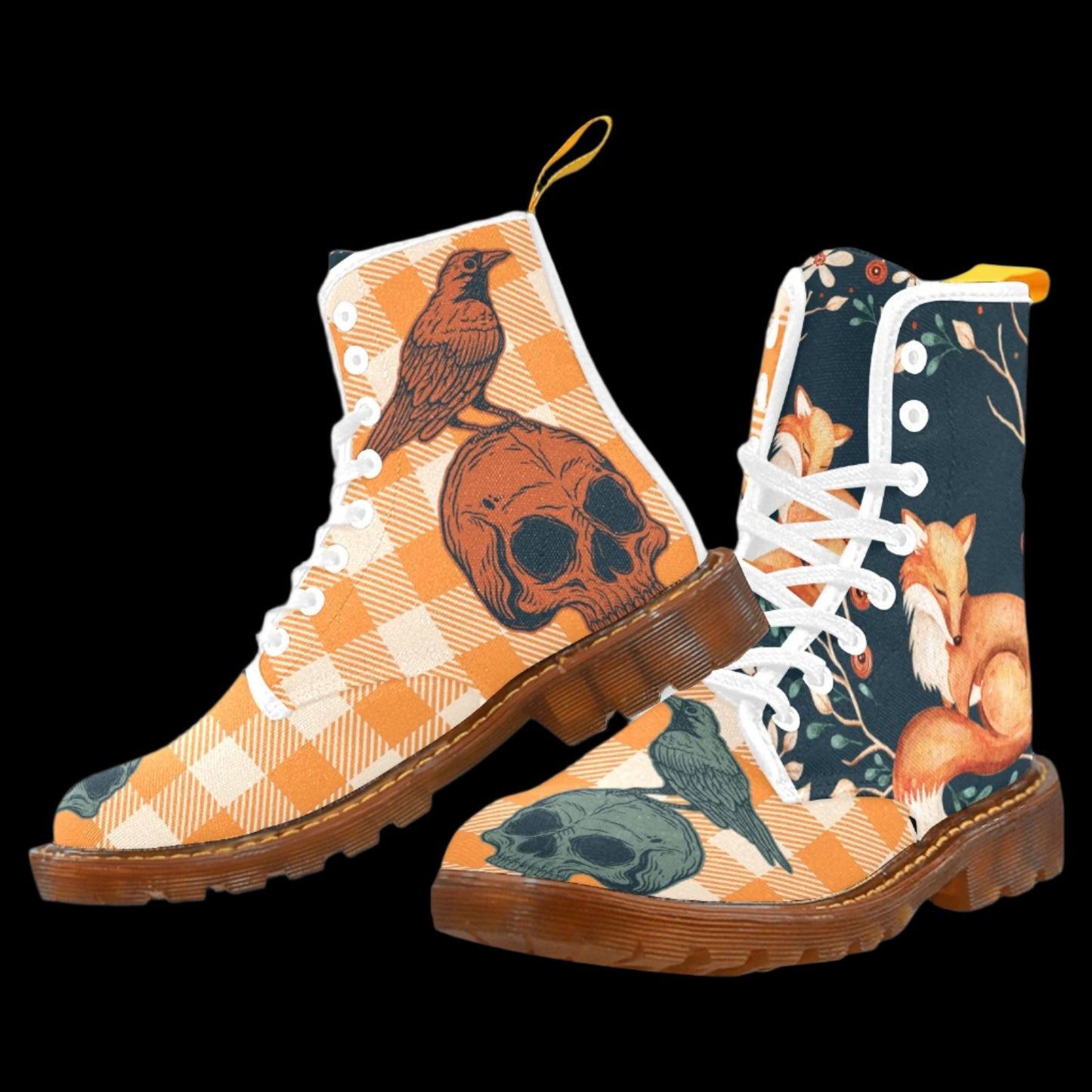 The Fox and Raven - Women's Tattooed Canvas Boots