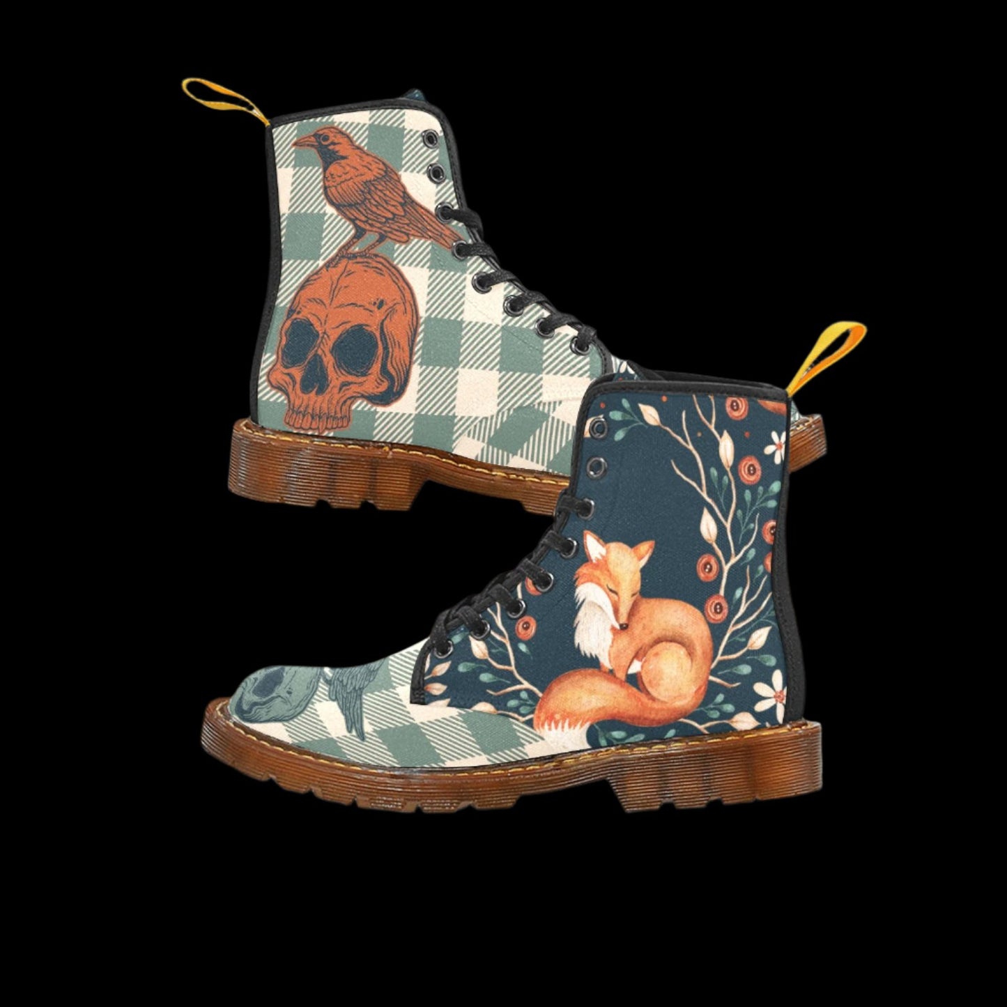 The Fox and Raven - Women's Tattooed Canvas Boots