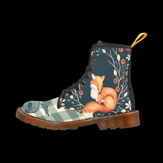 The Fox and Raven - Women's Tattooed Canvas Boots