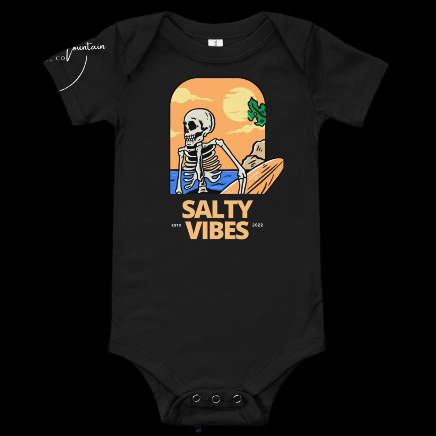 Salty Vibes - Baby short sleeve one piece