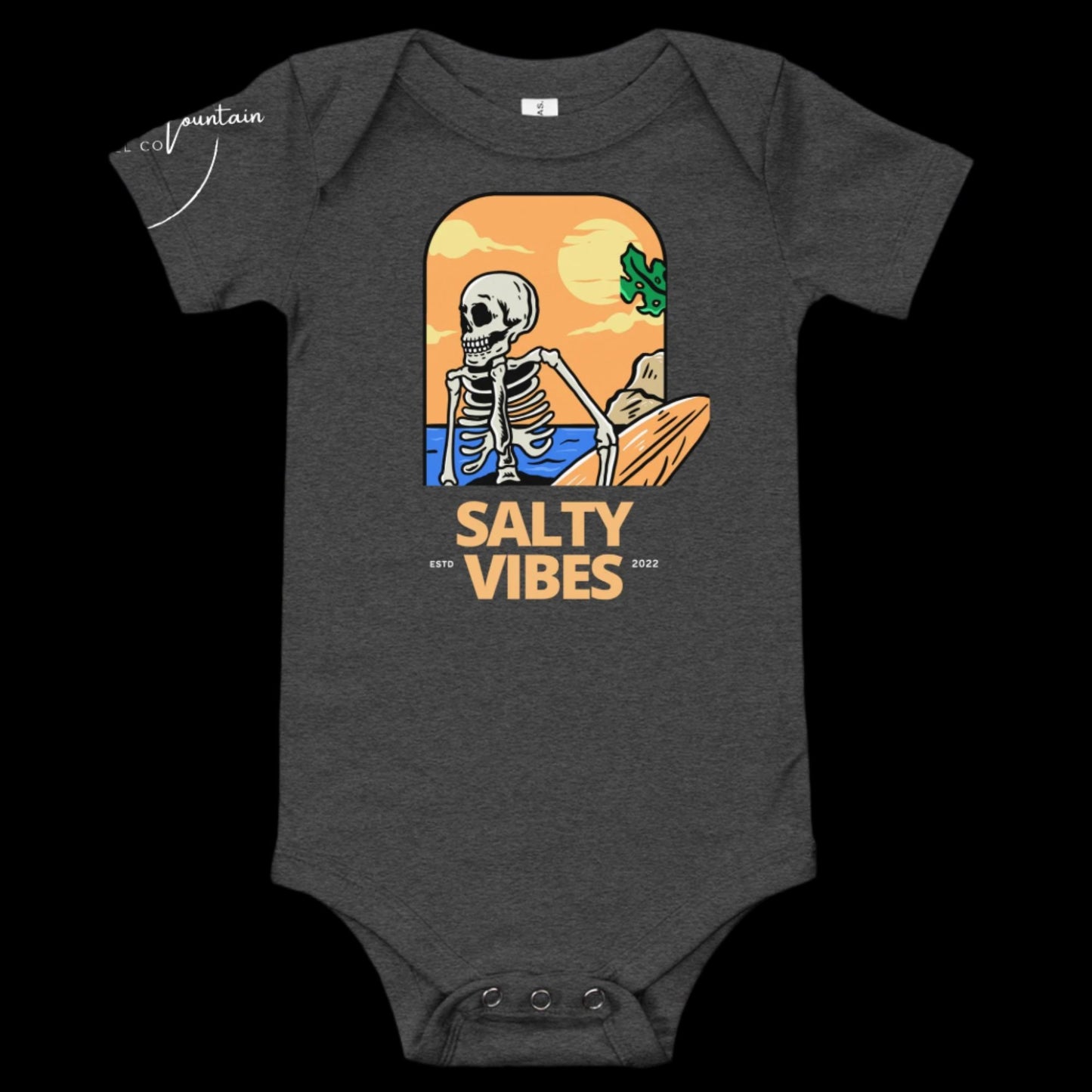 Salty Vibes - Baby short sleeve one piece