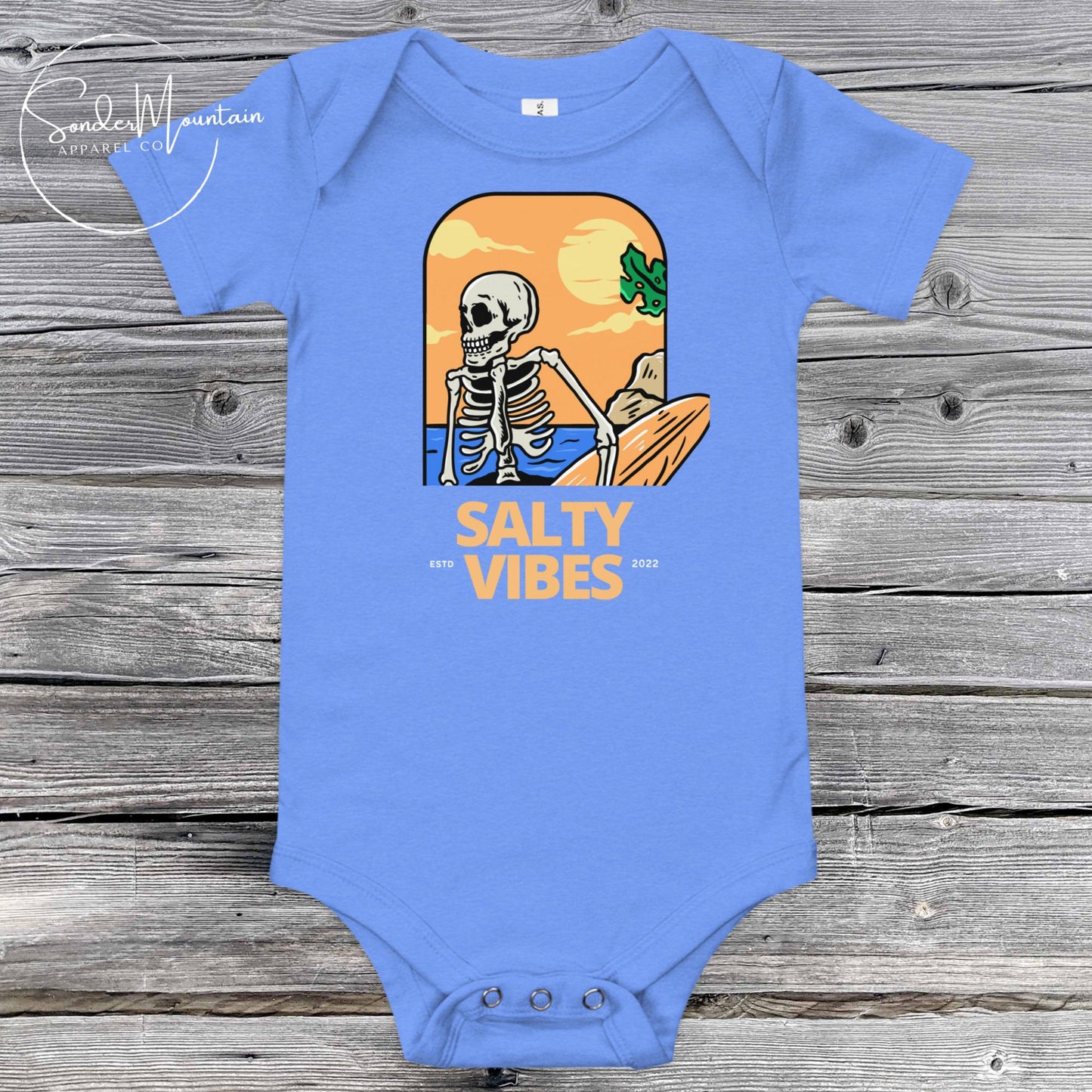 Salty Vibes - Baby short sleeve one piece