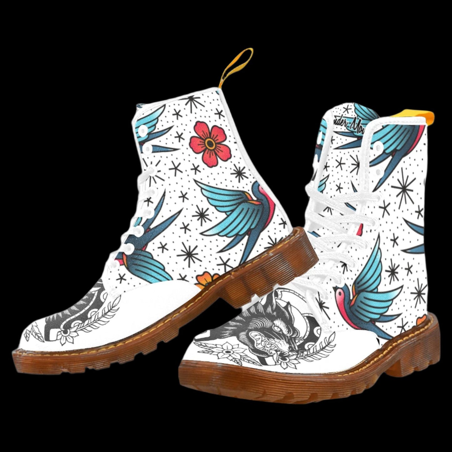 Wild Soul - Women's Tattooed Canvas Boots