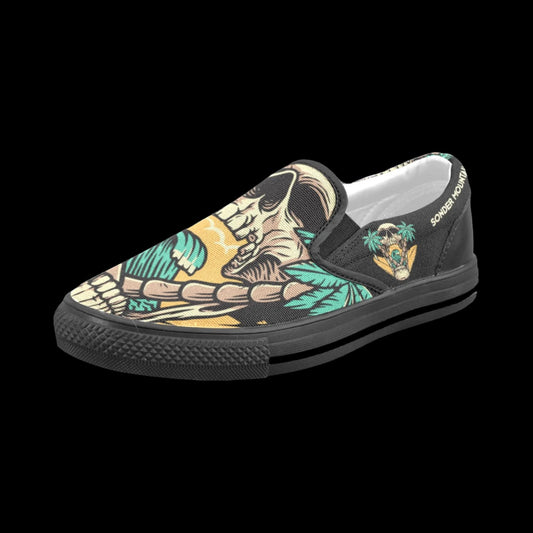 Skull Island - Slip-on Canvas Kid's Shoes (Big Kid)