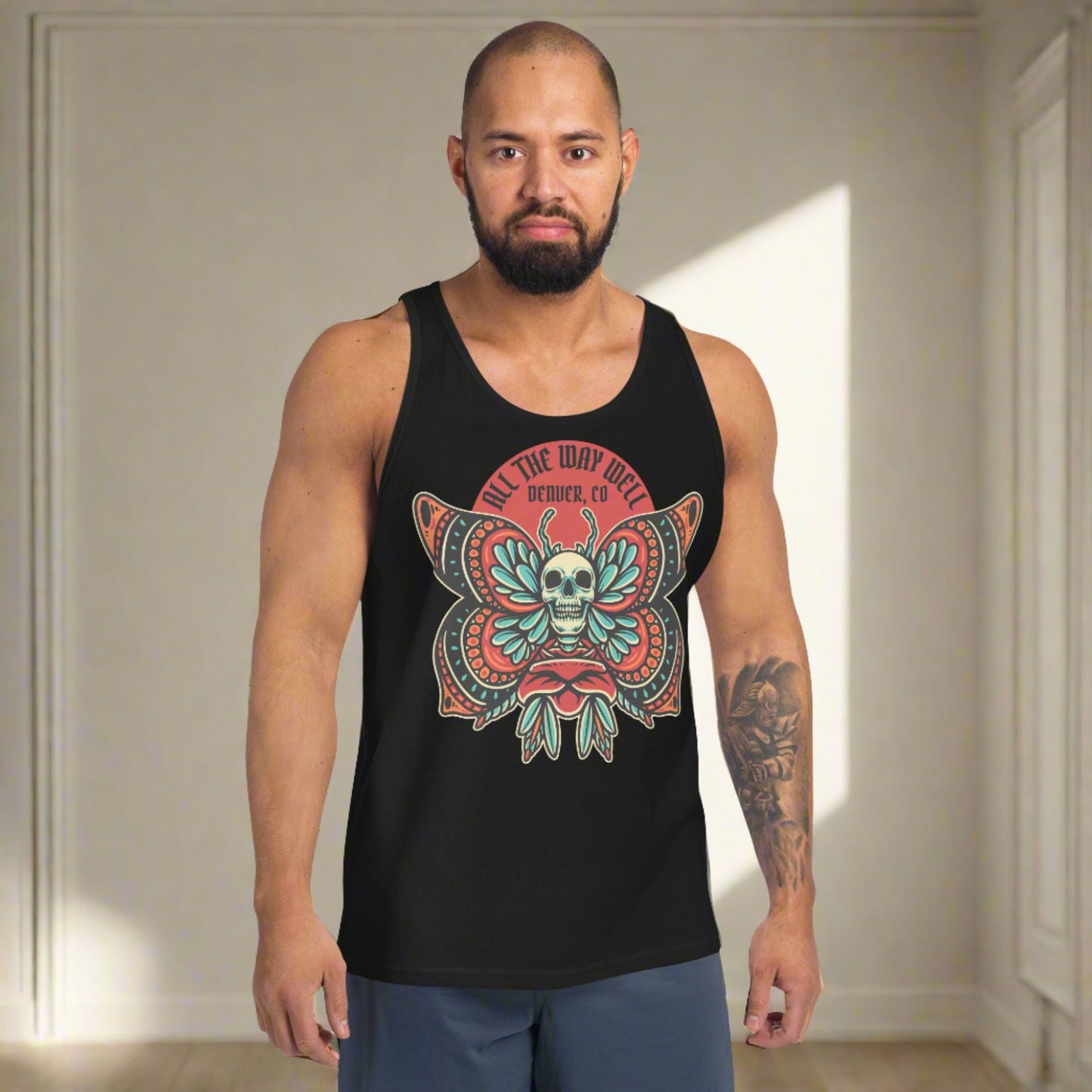 The Moth - Full Front Print Men's Tank Top