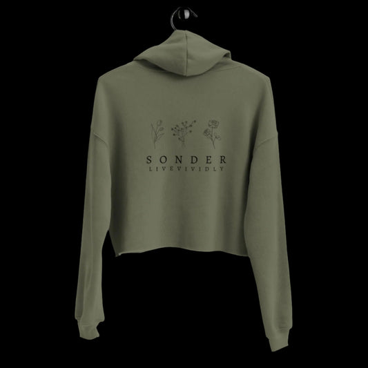 Live Vividly - Women’s Crop Hoodie