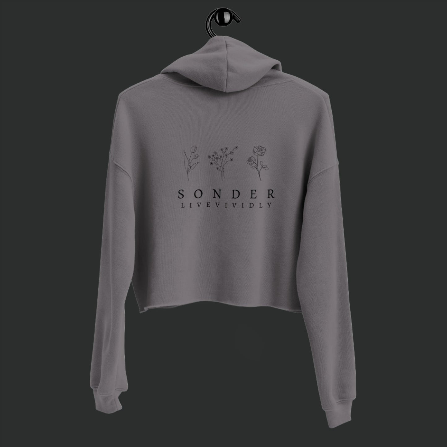 Live Vividly - Women’s Crop Hoodie